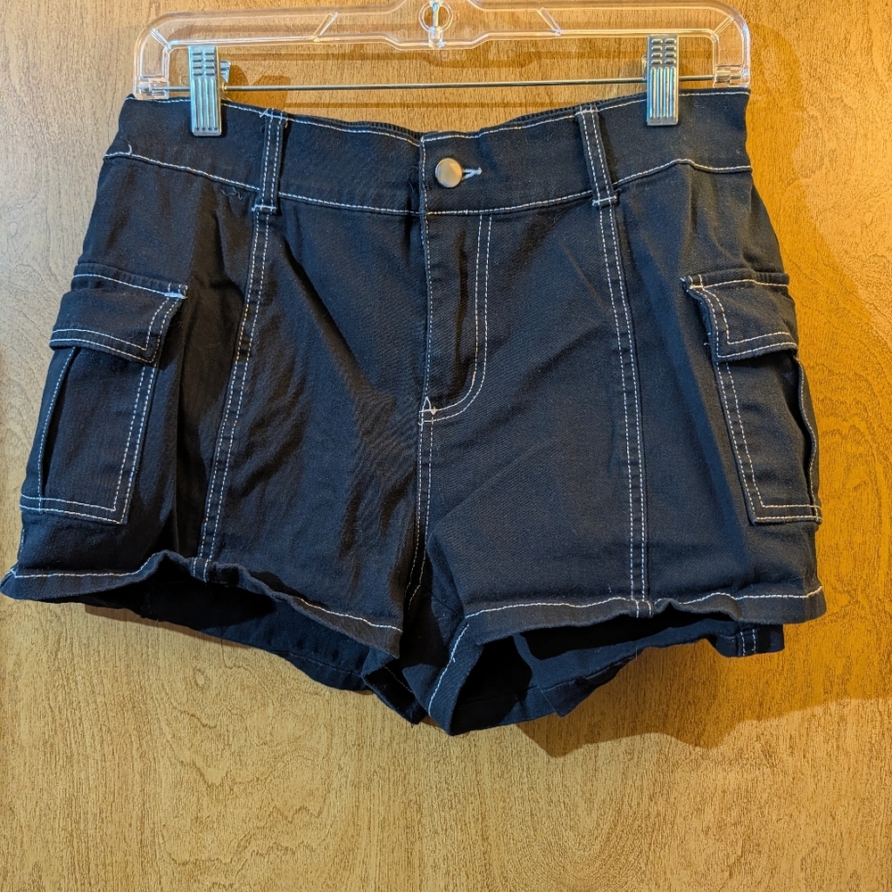 No Comment Black Jean Shorts